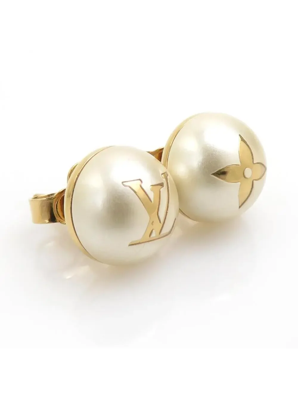 Auth Louis Vuitton Pierce Earrings #302880L37B